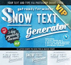 PS图层样式：Snow Text Generator